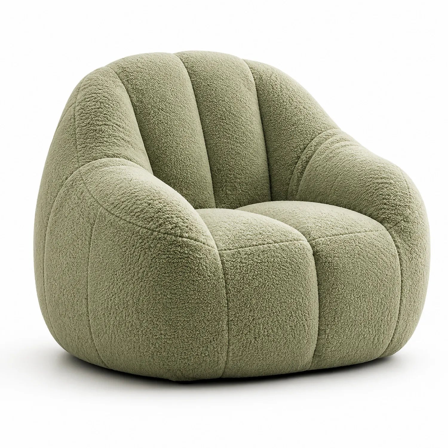 Fauteuil en tissu vert olive en polyester 85x90x75 cm