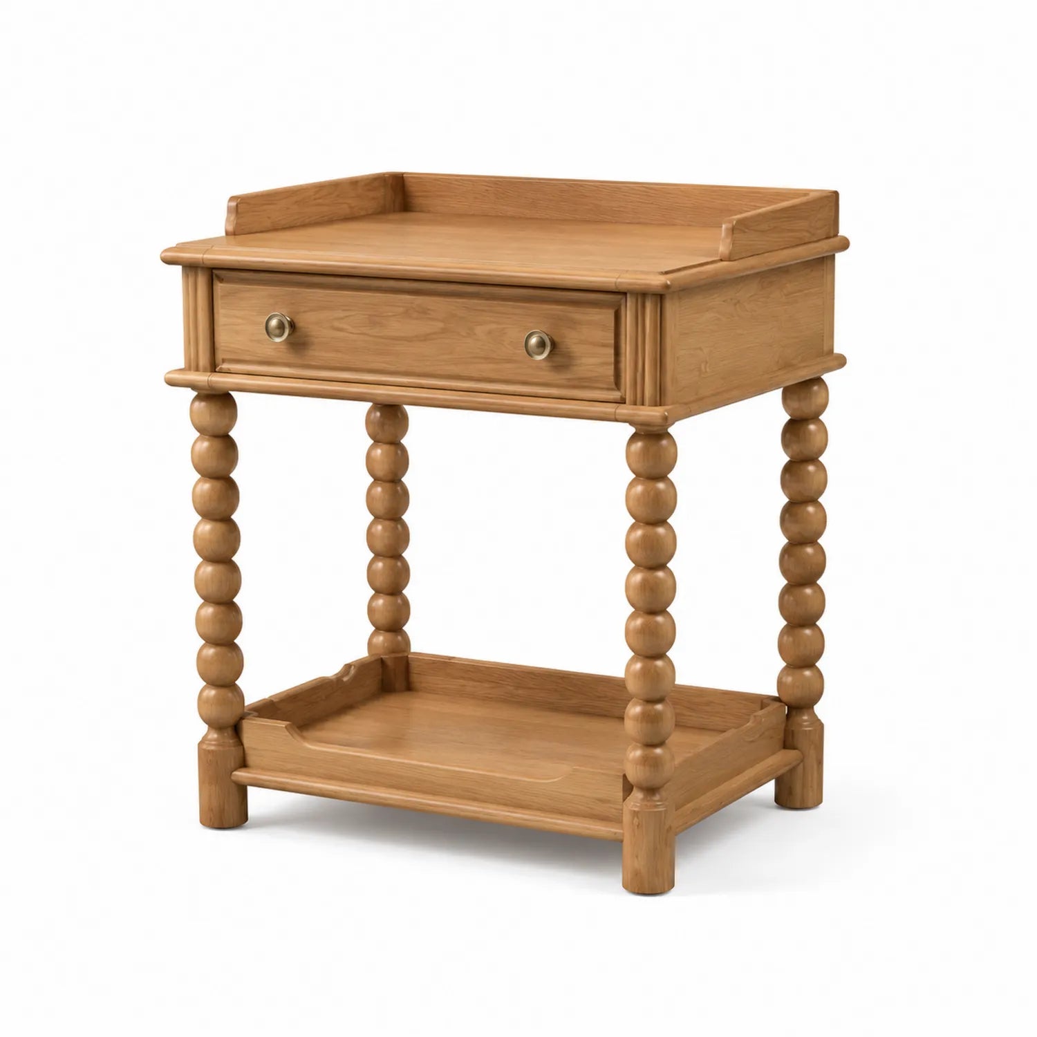 Table de chevet en bois avec tiroir et étagère 70x40x80 cm