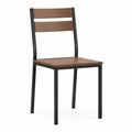 Chaise de salle en métal et bois 80x40x45 cm
