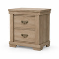 Table de chevet en bois avec 2 tiroirs