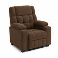 Fauteuil inclinable en tissu polyester marron