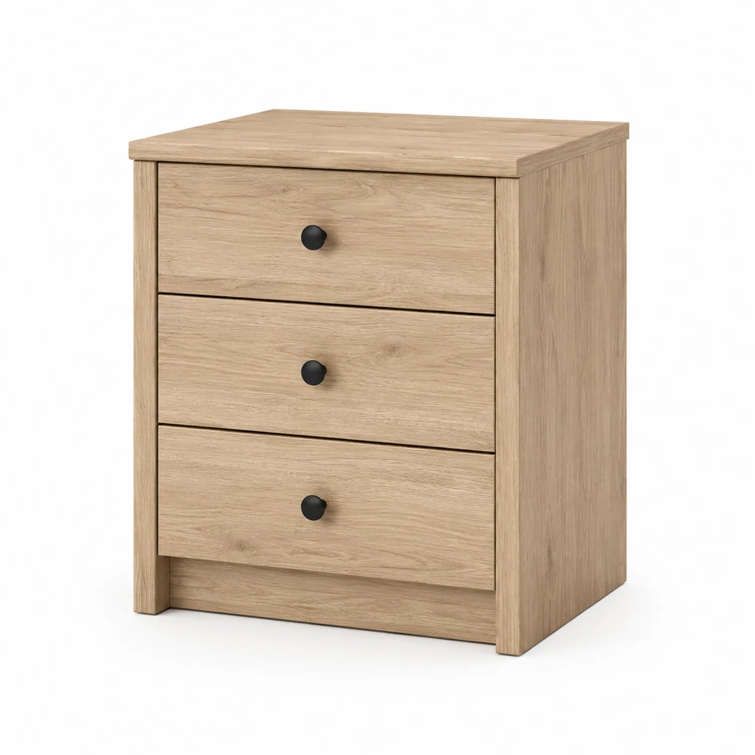 Table de chevet en bois avec 3 tiroirs